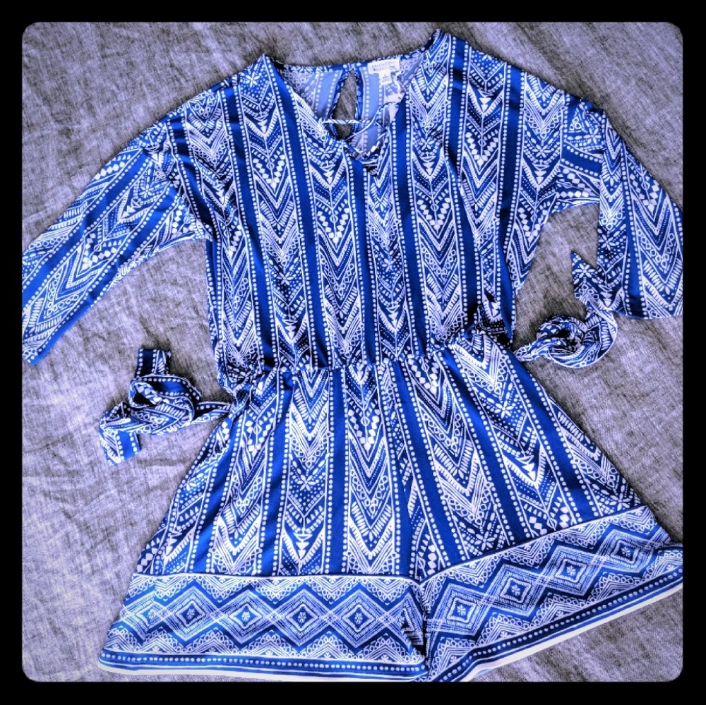 Market & Spruce Fraya Knit Romper NWT